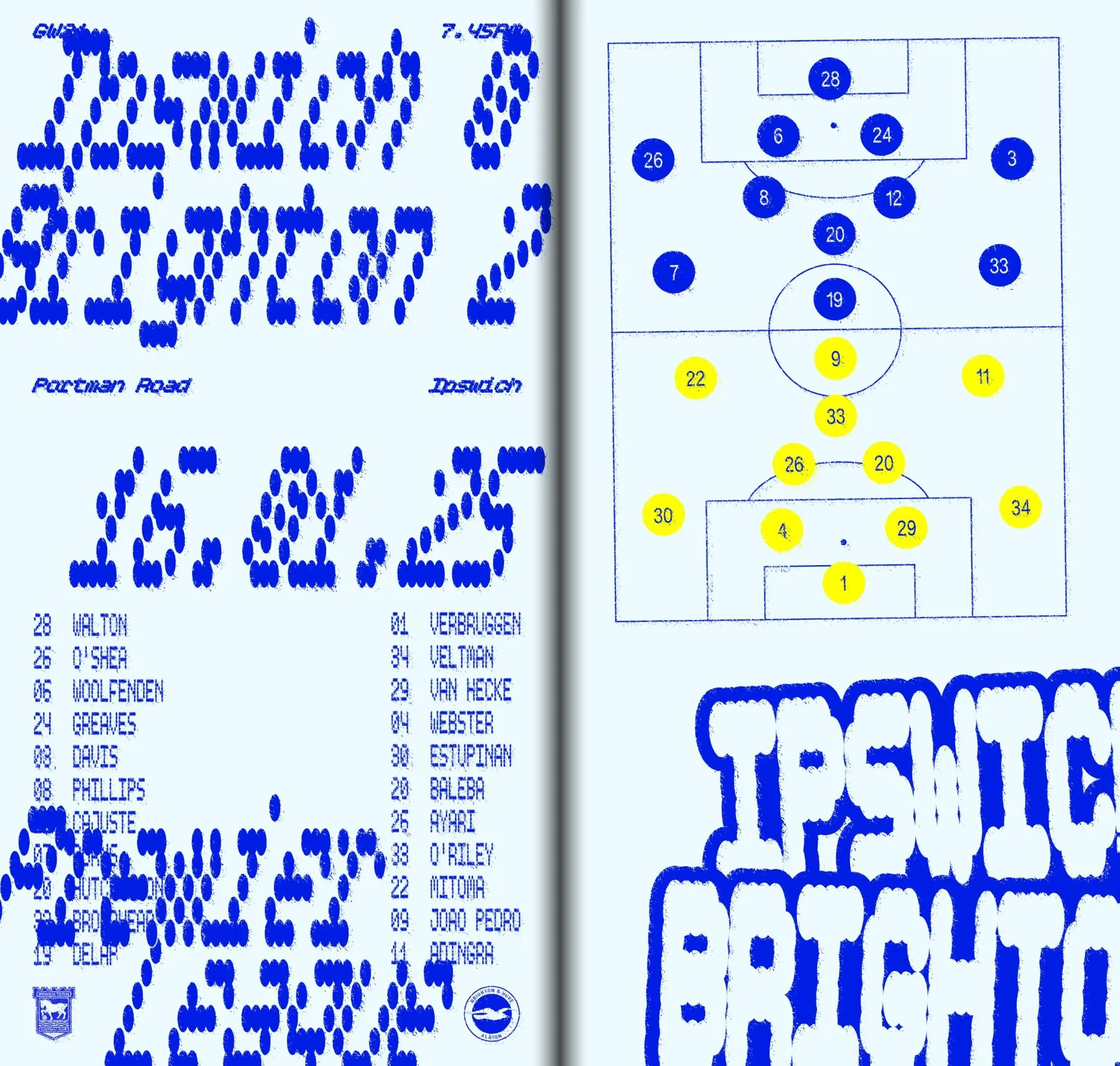 Matchday spread: Ipswich 2 Brighton