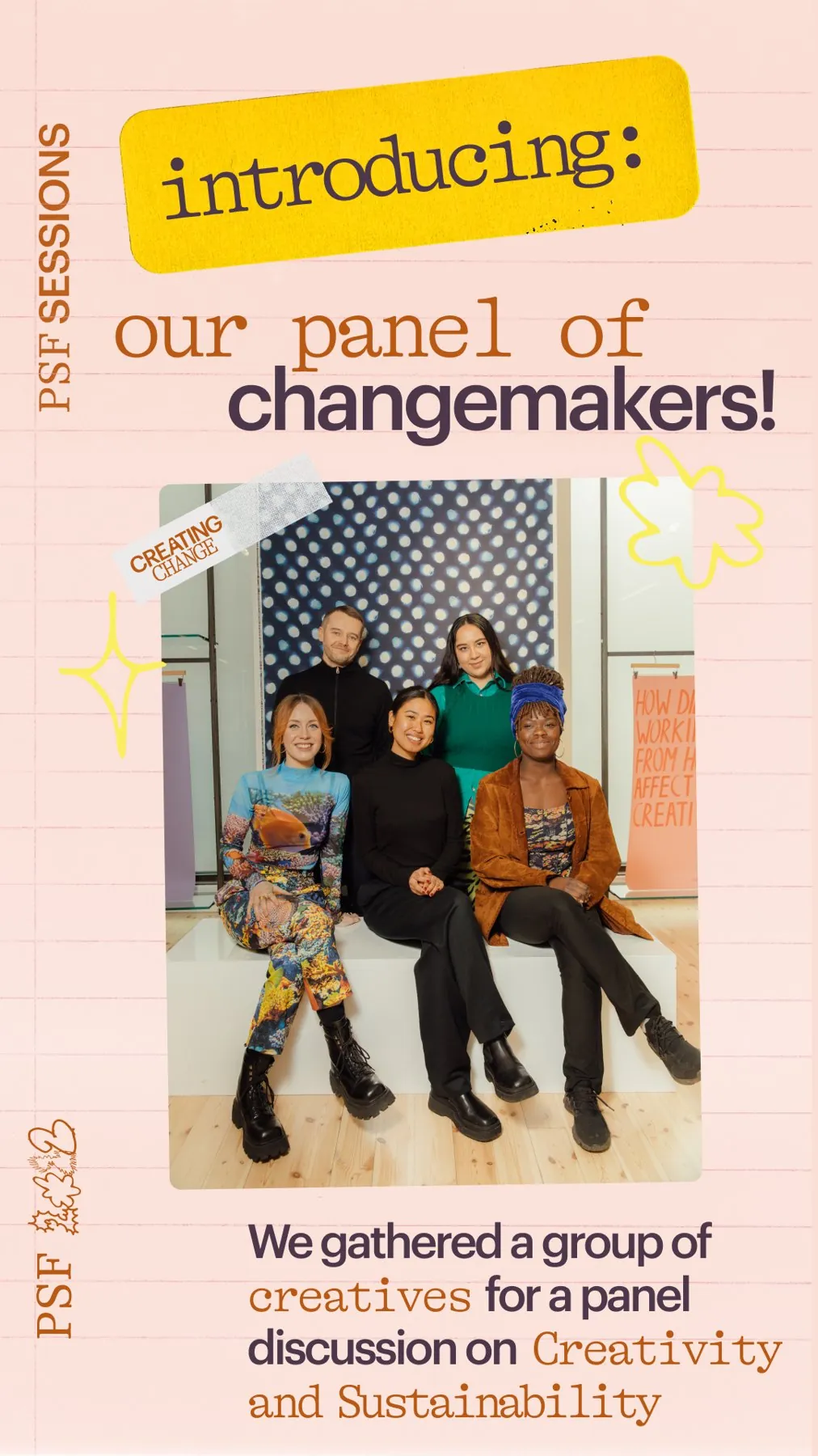 PSF Sessions story: introducing our panel of changemakers