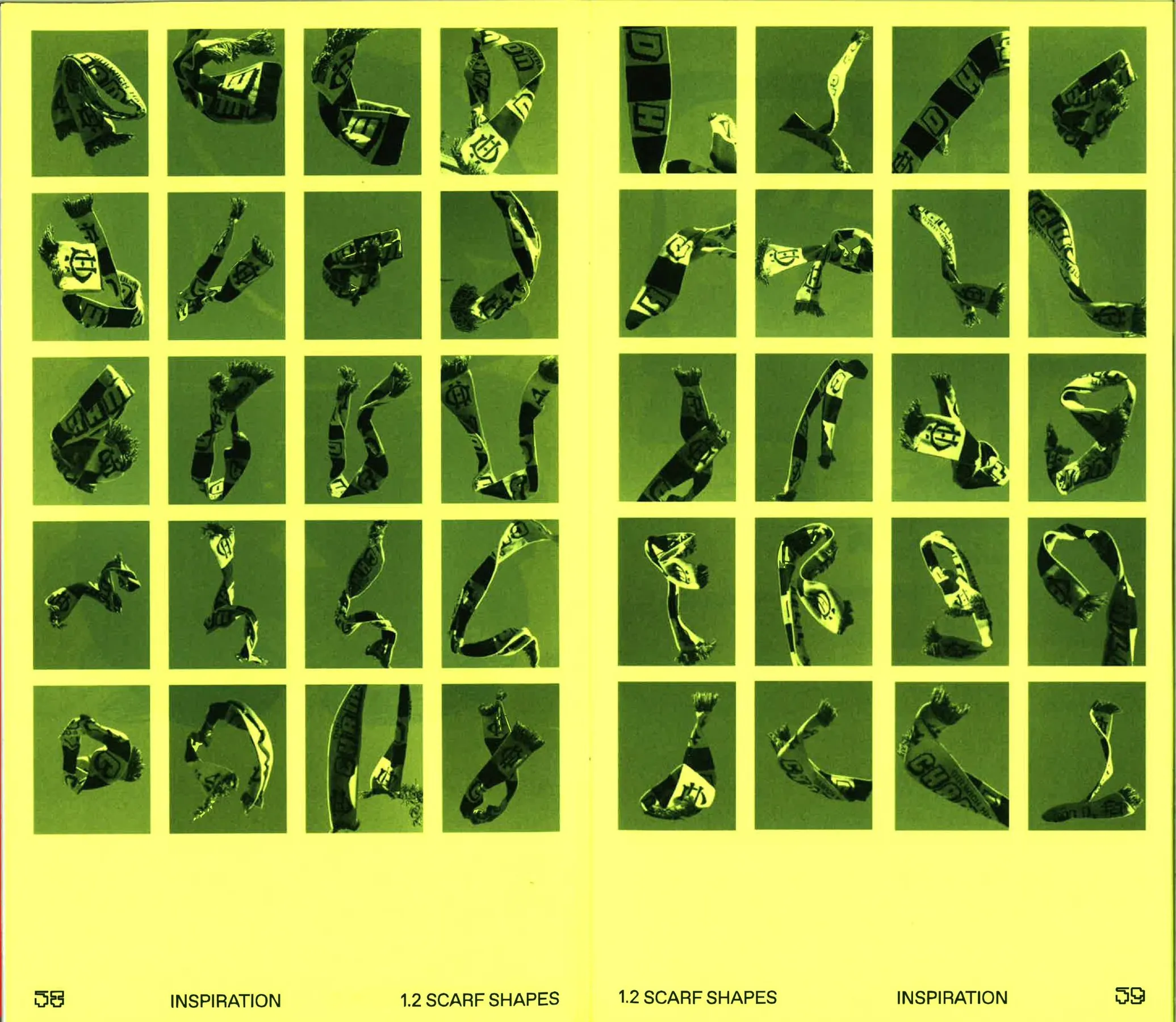 Spread of scarf shape inspiration